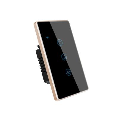 3 interruptor 170V de Wifi do Smart Home de Bgn do PC 802,11 do ABS do interruptor da parede de Wifi do grupo
