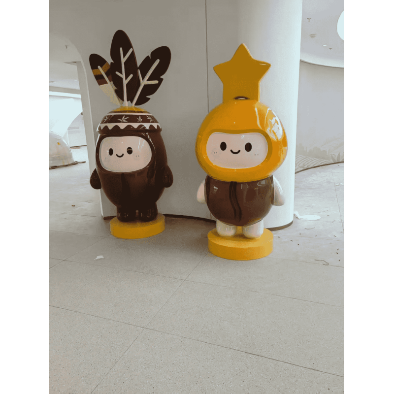Customized Size Fiberglass Sculpture for Indoor & Outdoor Use with Matte or Glossy Finish