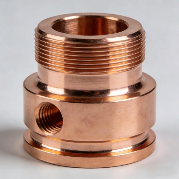 OEM ODM Copper CNC Turning Machining Parts for Heat Exchangers / Electronics