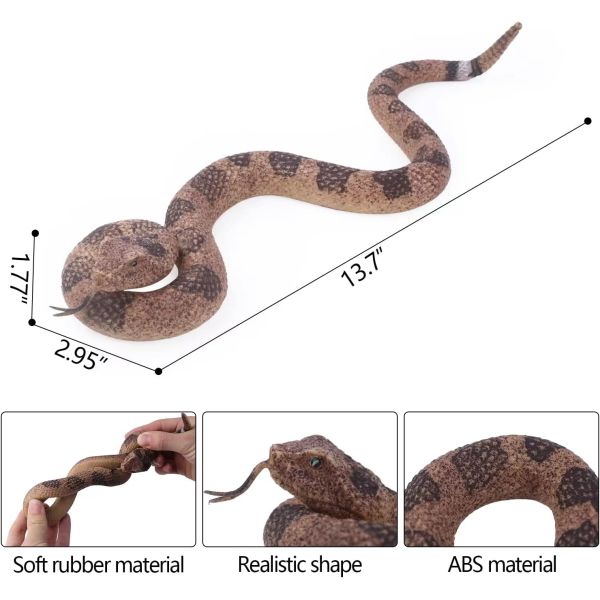 Toy Realistic Scary Snake Animal Doll Companion for Kids' Creepy Halloween Prank Props
