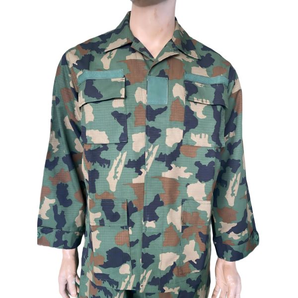 Outdoor BDU Military Uniform Breathable Camo Work Suit Polyester Cotton Fabric