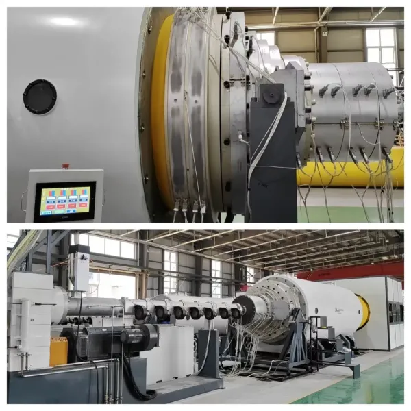 Automatic Single-Screw HDPE Pre-Insulated Pipe Machine with Vacuum Sizing for Polyurethane Foam Pipe Production