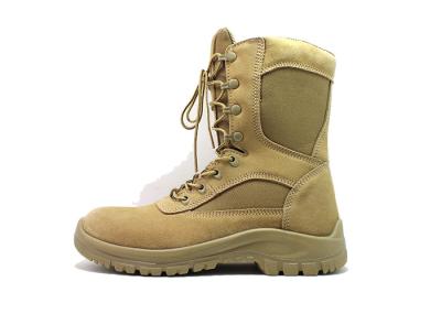 Tan Knee High Half British Leather Uniform Boots Sand Prevention / Wear Resistant
