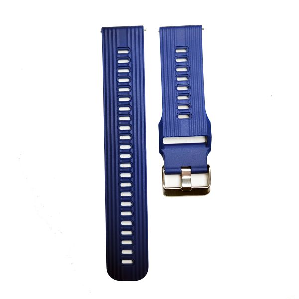 Silicone Men'S 22mm Watch Band Strap Vertical Stripe Multicolor