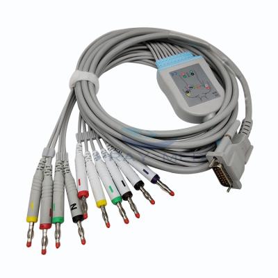 Diâmetro do conector de Pin 5.0mm do DB 15 do cabo do ECG da ligação AT3/CS100 10 de Schiller