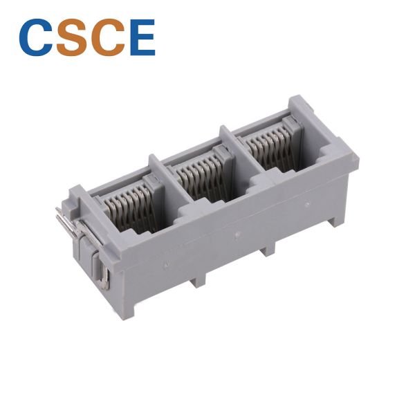 90 Degree RJ45 Multi Port 3 Port Ethernet Jack 5225 Series Rated Voltage 125V