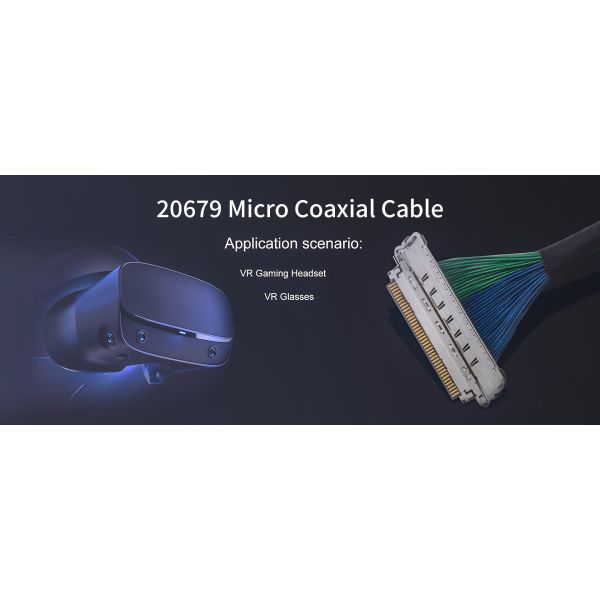 Custom 0.4 Mm Pitch 20788 20679 30pin 40pin 50pin 60pin Micro Coaxial Connector Emi Shield Lvds Cable