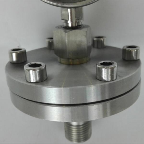 tipo de aço inoxidável da flange do calibre de pressão de diafragma 100Mpa