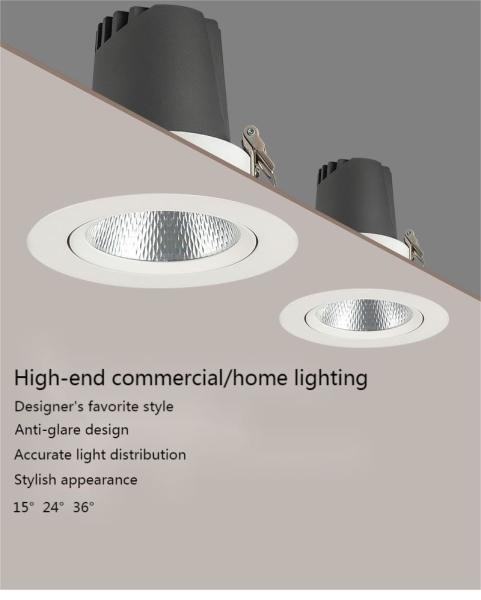 15W 36deg Indoor LED Spotlights CRI 90