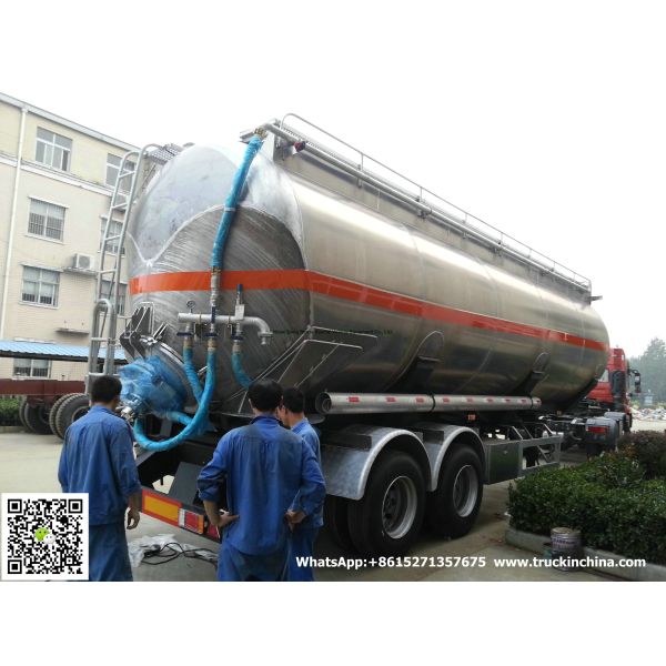Aluminum Alloy  Wheat Flour Bulk Tanker with Tipping Hydraulic Cylinder (6000USG-10000USG ）whApp:+8615271357675