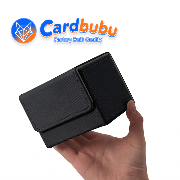 Luxury PU Leather Playing Card Box Magnetic Closure Card Games Storage Custom Playing