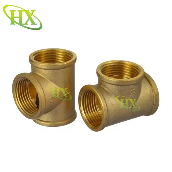 Brass pipe fittings brass plumbing fitting female thread tee 3/8-2