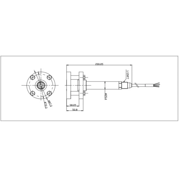 4-20mA Sewage Level Sensor IP68 316L Stainless Steel 0.5% Accuracy
