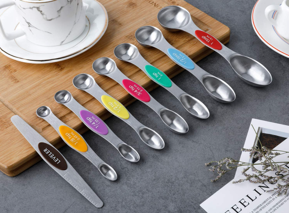 Multifunction Stainless Steel Utensil Set , Nondeform steel measuring spoon set
