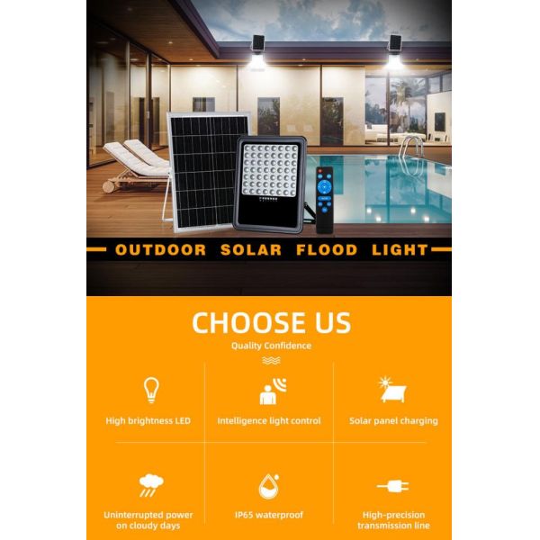 300 Вт IP65 наружные солнечные светофоры Smd 2835 Чипы с таймером