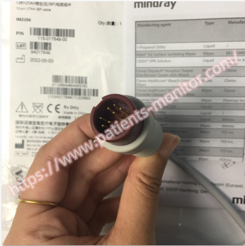 IM2206 PN 115-017849-00 Patient Monitor Accessories Mindray IPMTN Series IBP Cable 12 Pin 13 Ft UTAH IBP Cable