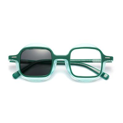 Do círculo exterior permutável das lentes dos vidros do quadro do acetato dos homens quadrado interno