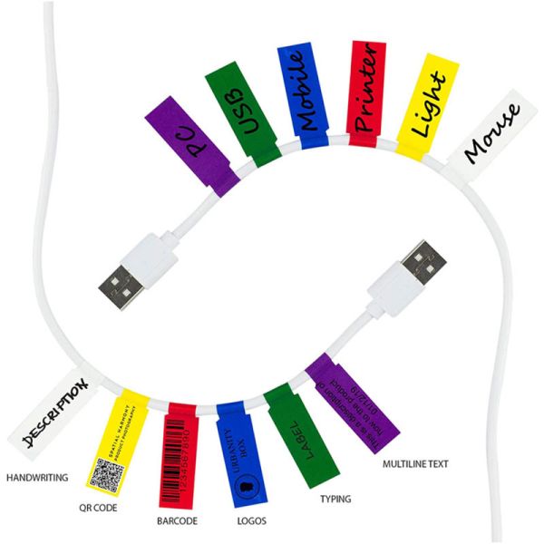 Waterproof Heat Resistant Wire Cable PVC Label Sticker Tags Marker