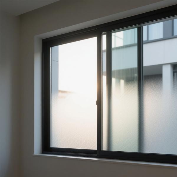 Ventana corrediza de aluminio con marco de 1.2 mm, diseño moderno y a prueba de sonido