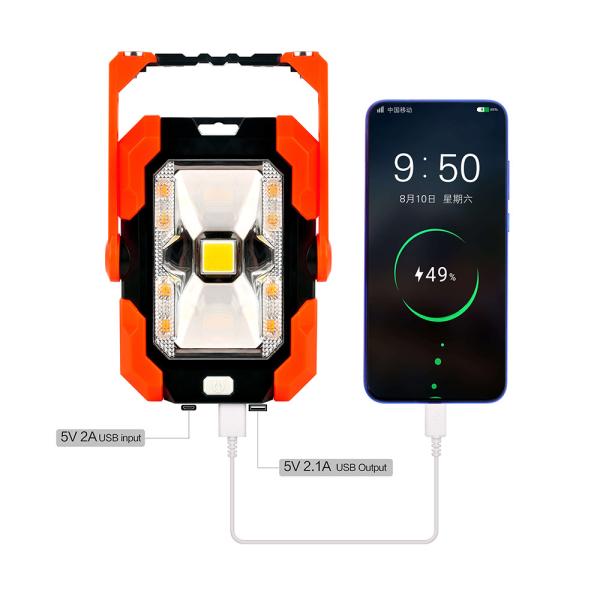 Zoom Solar LED Outdoor Landscape Lighting 6W COB SMD5730 4400mAh Rechargeable Battery
