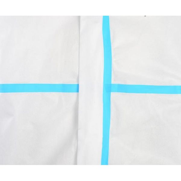 Breathable Disposable Protective Clothing Anti Static With Elastic Hood