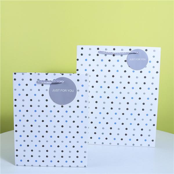 White Card Handbag Star Gift Bag Polka Dot Granular Paper Bag Gift Packaging Bag