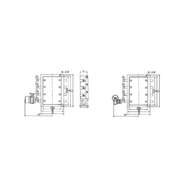 Round High Performance Butterfly Valves Air Operated Multi Blade High Temperature Resistant