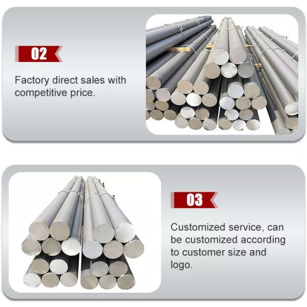 Barra 3003 6mm redonda de alumínio de AISI 3102 8mm Rod 10mm de alumínio