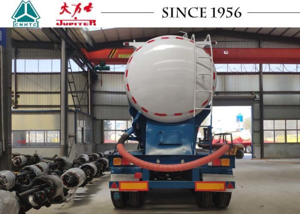 45 CBM Bulk Cement Tanker Trailer , Cement Bulker For Cement Distribution
