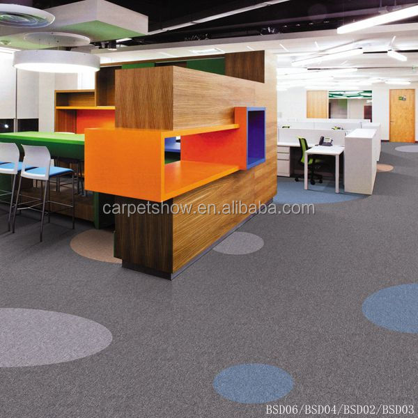 Light Brown PP Office Carpet Tile with PVC Backing and Fiberglass Enhance Your Space