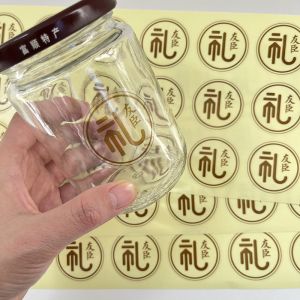 2024 China OEM Private Self-adhesive Lip Liner Jar Label Custom Circle Clear PET