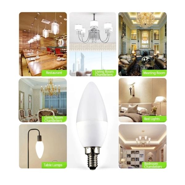 Manufacturers E14 Led Candle Bulb E26 B22 E27 Smd A19 Led Spotlight Candle Light Bulb