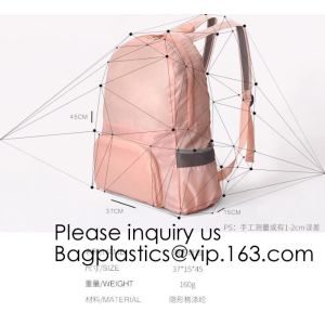 Hiking Polyester Waterproof Foldable Backpack With Your Logo,Reflective Backpacks / Polyester Cycling Reflective Backpac