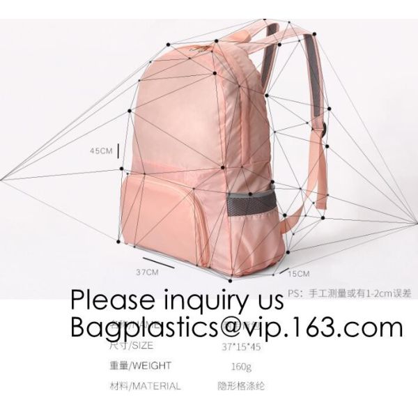 Pink Color Nylon Waterproof Handbag Large Capacity Carry-on Bag Durable Multifunction Bag Portable Women Bag
