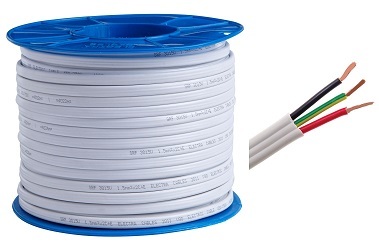 Twin Earth Wire Cable 6242y Grey PVC Insulated 1.5MM 2.5MM with 300/500V Rated Voltage for Residential and Commercial Use