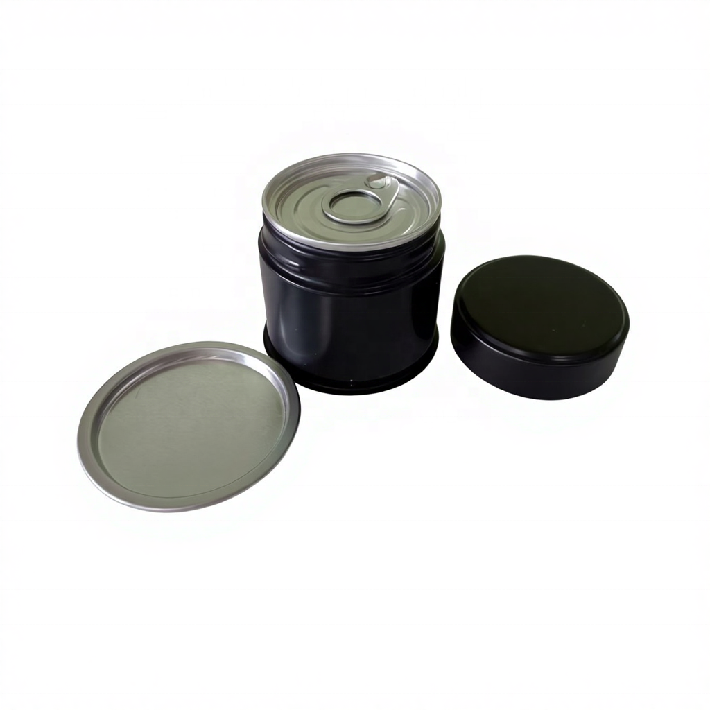 Green Silver Black Empty Matcha Tin Cans Custom Tin Box 20g 30g 50g Coffee Tea Powder Tin Container