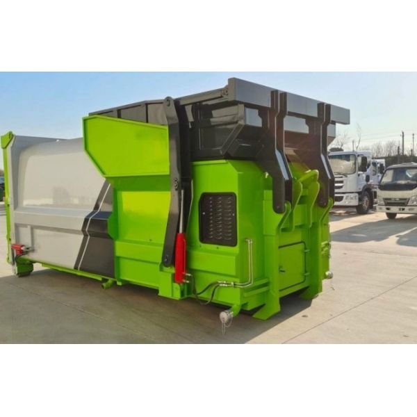 Movable 12m³ Rubbis Auger Marine Solid Hydraulic  Refuse Trash Waste Garbage Compactor