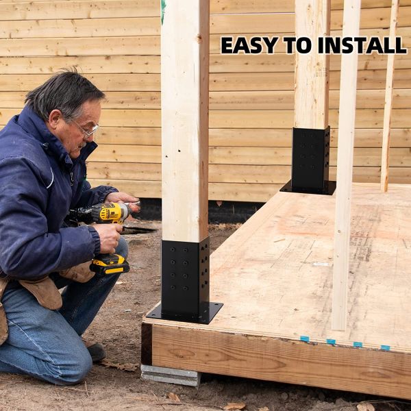 Bracket de esquina de madera de 3 vías Brackets de esquina de pergola personalizados con bracket de un solo lado