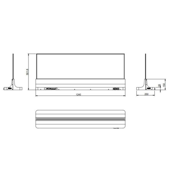 49 Inch HD Touch Ultra Thin T-shaped Desktop Bar-type OLED Transparent Advertising Display
