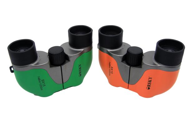 Orange / Green Small Lightweight Powerful Binoculars For Educational Learning