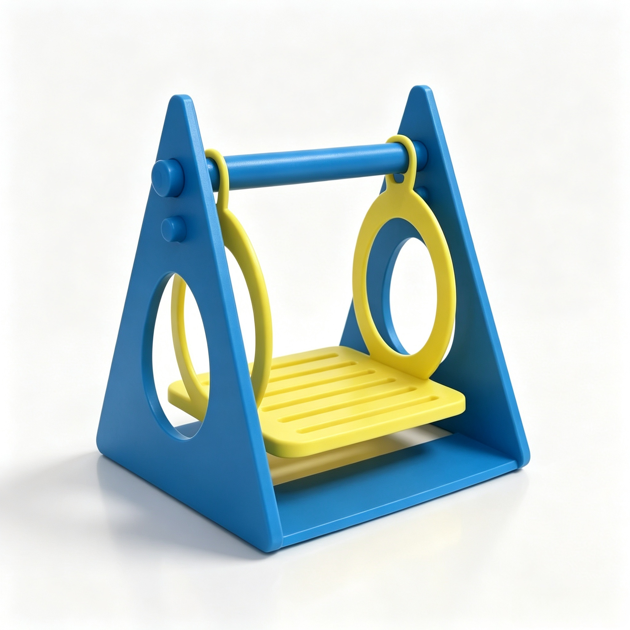 Colorful Blue-Yellow Hamster Hanging Swing Toy, 3D printed Pet Accessories Interactive Play Toy for Small Pets