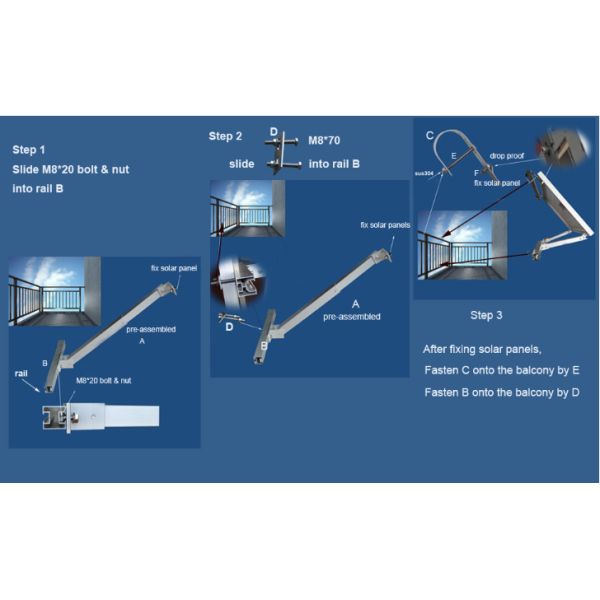 Настройка наклона солнечных панелей аксессуары крепления крепления из нержавеющей стали