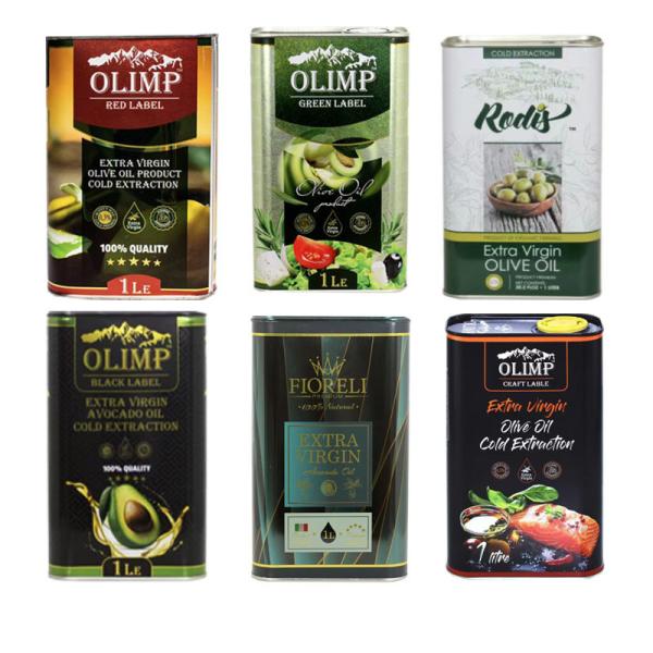 Customized Printing Tin Olive Oil Containers 0.23mm Thickness
