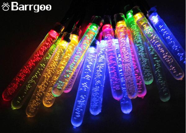 Multicolor Solar Powered Icicle Christmas Lights Fairy String Outdoor Wedding Party Lamp