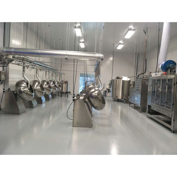 220V 380V Chocolate Panning Machine 32 rev per Minute Polishing Equipment