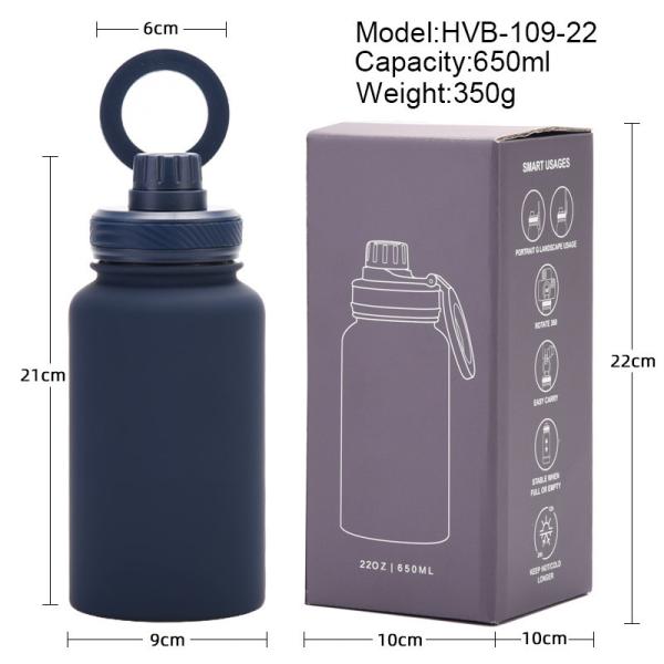 Sports Insulated Stainless Steel Water Bottle with Cell Phone Mount Stand Magnetic Holder Sustainable
