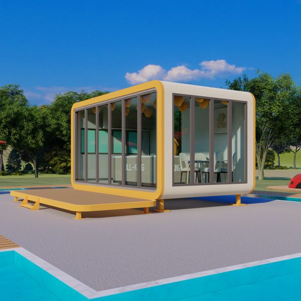 Hotel Outdoor Space Capsule Full King Apple Cabin Mobile Room with Aluminum Material