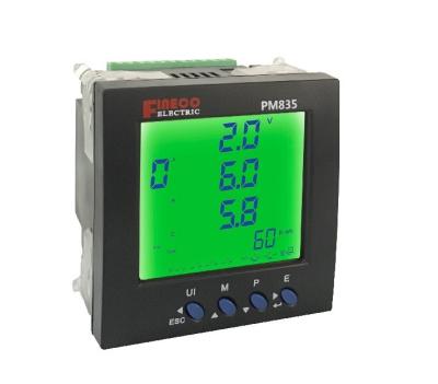 2 Ports PM835 3-Phase Digital Panel Smart Meter for Current Measurement -25 to 75 Degrees