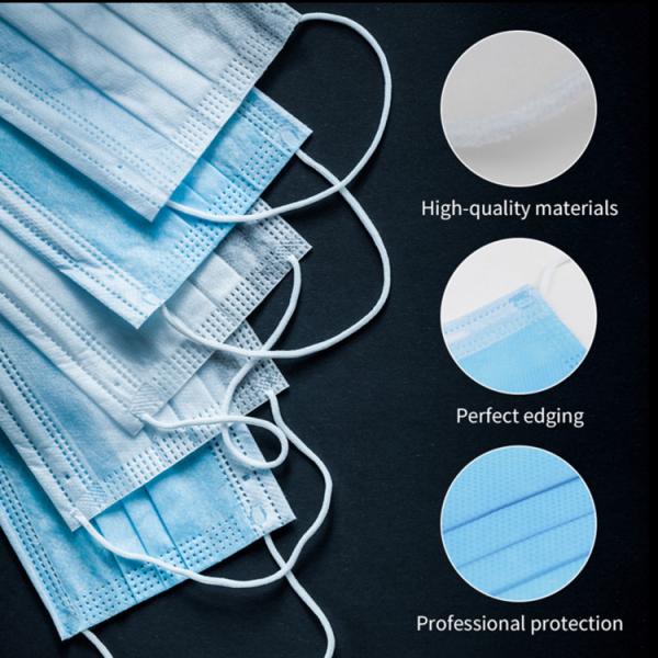 Anti Coronavirus Disposable Triple Layer Surgical Mask With Flexible Nose Wire