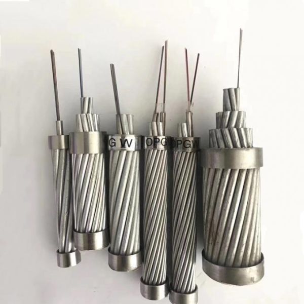 48 Fiber OPGW Outdoor Fiber Optic Cable Aerial Ground Wire Stainless Steel Optical Unit